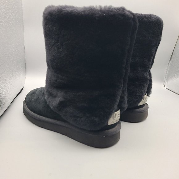 UGG AUSTRALIA boots Black Patten Lamb Fur & UGGpure 1006794 Size 5 US /36 EUR - Picture 4 of 10